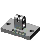 Чертеж и 3D модель детали кронштейн 0.35 в компасе