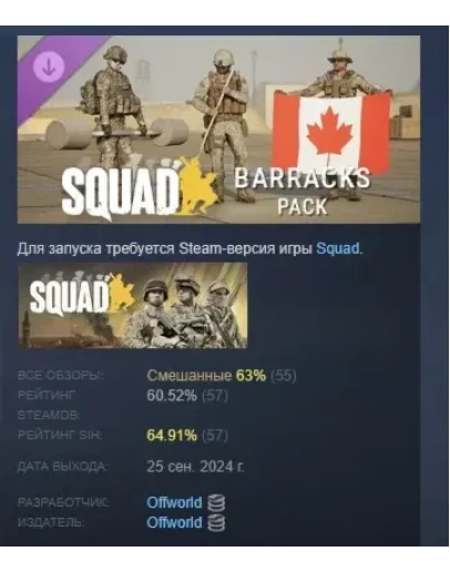 Squad Emotes - Barracks Pack DLC STEAM РОССИЯ