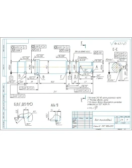 Чертеж детали вал редуктора тихоходный в компасе