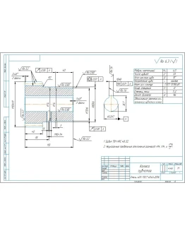 Чертеж и 3д модель детали колесо зубчатое в компасе