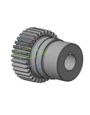 Чертеж и 3д модель детали колесо зубчатое в компасе