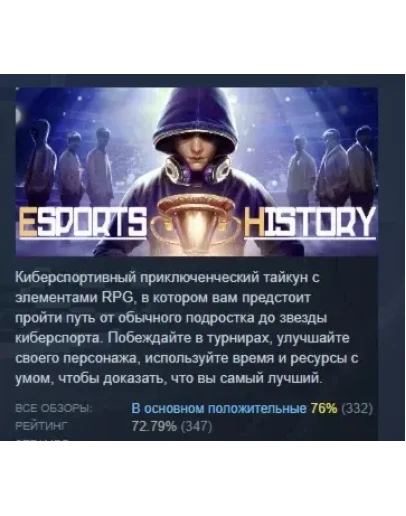 Esports History АВТОДОСТАВКА STEAM РОССИЯ