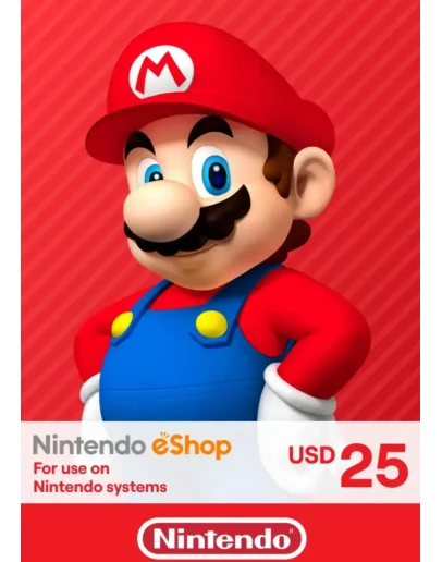 КАРТА ОПЛАТЫ NINTENDO ESHOP 25 USD USA