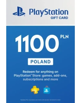 PSN Польша карта пополнения на 1100 zl (PLN)