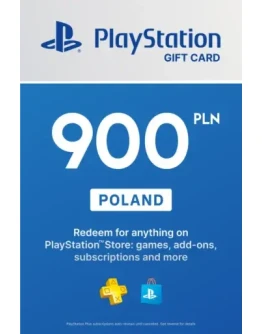 PSN Польша карта пополнения на 900 zl (PLN)