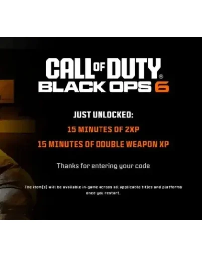 15 Min Double XP + 15 Min Weapon XP