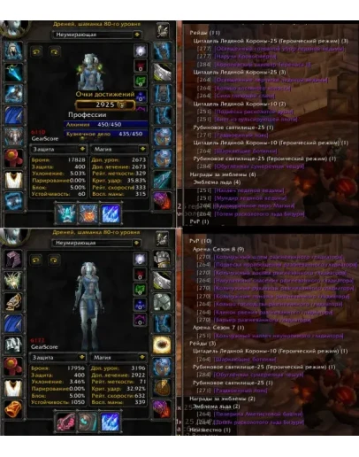 Аккаунт 2326 х100 Шаман Дреней(ж) Альянс