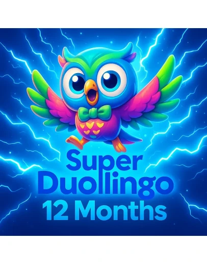 DUOLINGO SUPER ПОДПИСКА НА 1 ГОД НА ВАШ АККАУНТ