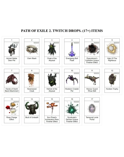 Path of Exile 2 (POE2)ТВИЧ ДРОПЫСКИНЫ 17+ ПРЕДМЕТОВ