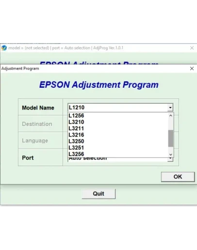 Сброс Epson L1210 L3210 L3250 L3251 L5290