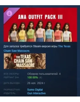 The Texas Chain Saw Massacre - Ana Outfit Pack 3 STEAM