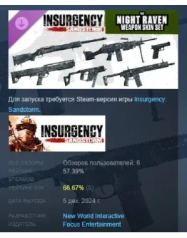 Insurgency: Sandstorm - Night Raven Weapon Skin Set РФ Insurgency: Sandstorm - Night Raven Weapon Skin Set РФ