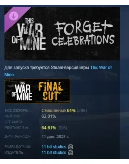 This War of Mine Forget Celebrations Charity DLC STEAM