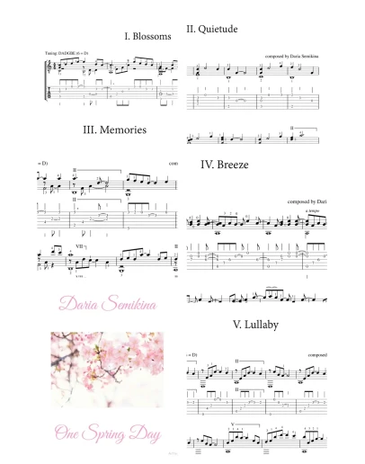 One Spring Day (Suite) - Transcription Set (5 pieces) One Spring Day (Suite) - Transcription Set (5 pieces)