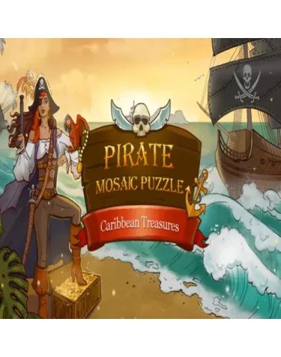 Pirate Mosaic Puzzle. Caribbean Treasures EPIC GAM