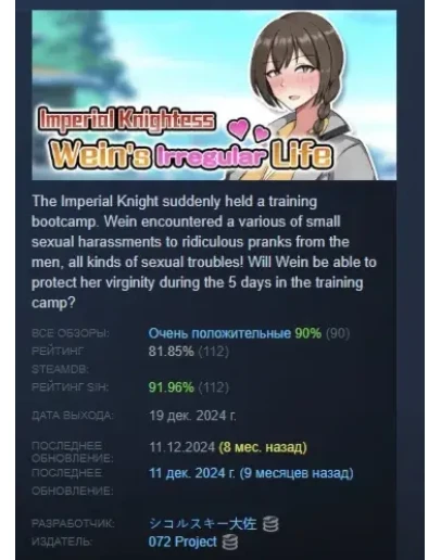 Imperial Knightess Wein's Irregular Life STEAM РОССИЯ