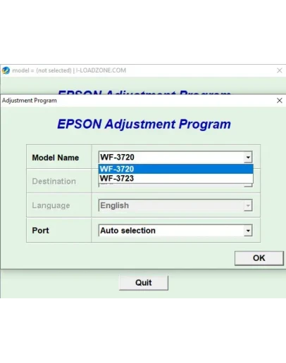 Сброс Epson WF3720 WF3723 Adjustment Program