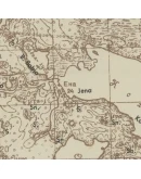 Карта РККА окрестностей Ёны 1941 года с привязкой