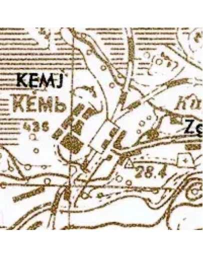 Карта РККА центра Кемского района 1941 года