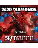 Free Fire Garena 2200 + 220 Diamond Pins GLOBAL KEY