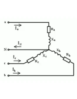 Задача 031444-0000-0002 (решение от ElektroHelp). Трехфазная цепь при соединении звездой.