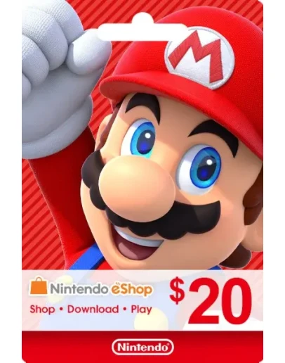 Карта пополнения Nintendo eShop 20 USA США