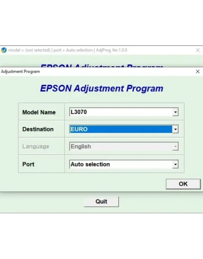 Сброс Epson L3050 L3070 Adjustment Program