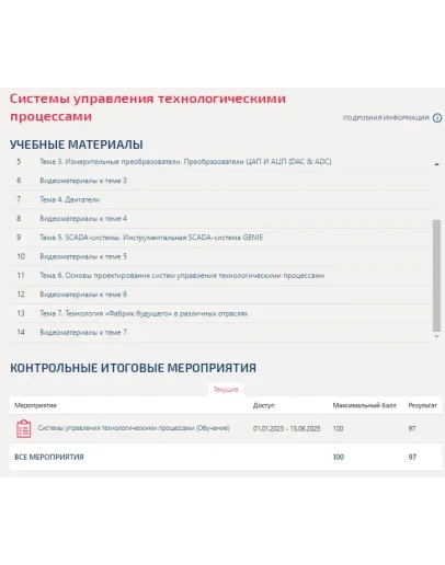 Системы управления технологическими процессами.Тест