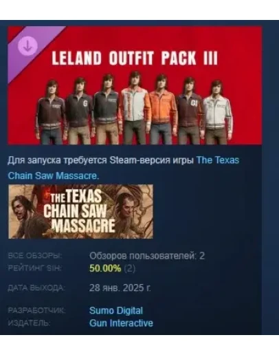The Texas Chain Saw Massacre Leland Outfit Pack 3 STEAM