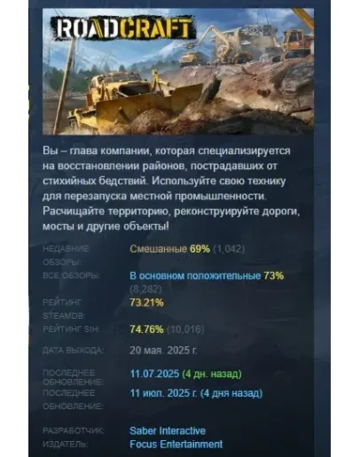 RoadCraft - Standard Edition АВТОДОСТАВКА STEAM РОССИЯ