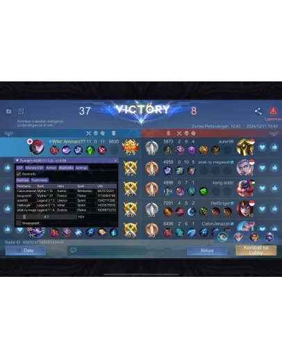 Рабочий чит Fluorite Mobile Legends Bang Bang для IOS