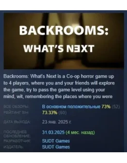 Backrooms: What's Next АВТОДОСТАВКА STEAM РОССИЯ