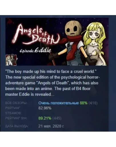 Angels of Death Episode.Eddie STEAM GIFT РОССИЯ
