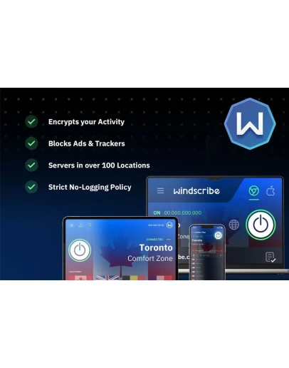 WINDSCRIBE VPN PRO 12 месяцев