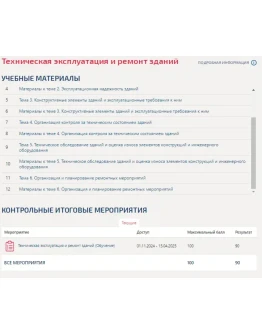 Техническая эксплуатация и ремонт зданий.Тест МТИ 2025г Техническая эксплуатация и ремонт зданий.Тест МТИ 2025г