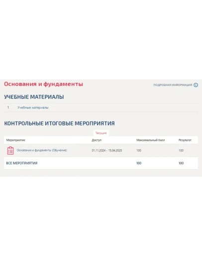 Основания и фундаменты.Тест Синергия/МТИ 2025г