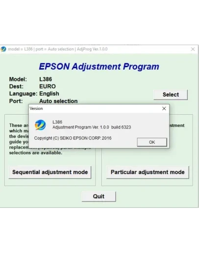 Epson L386 Adjustment Program Epson L386 Adjustment Program