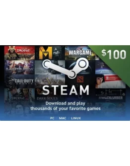 Steam Wallet Gift Card 100 USD Steam Wallet Gift Card 100 USD