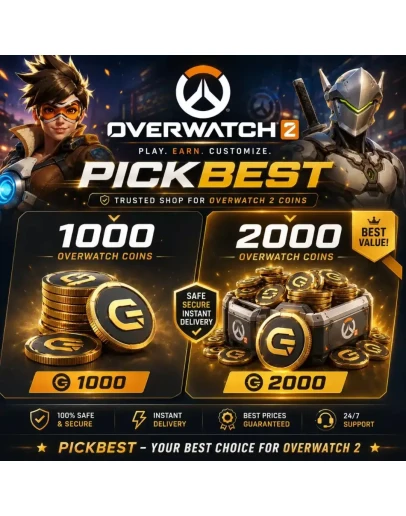 Монеты Overwatch 2: 1000 / 2000 Глобальный Монеты Overwatch 2: 1000 / 2000 Глобальный