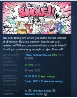 I Just Want to be Single!! Season One STEAM РОССИЯ