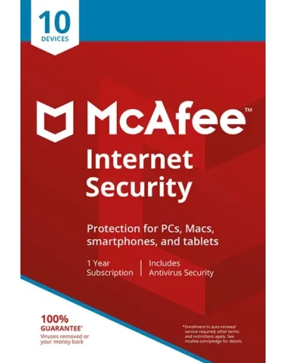 McAfee Internet Security 10 Devices 1 Year GLOBAL KEY McAfee Internet Security 10 Devices 1 Year GLOBAL KEY