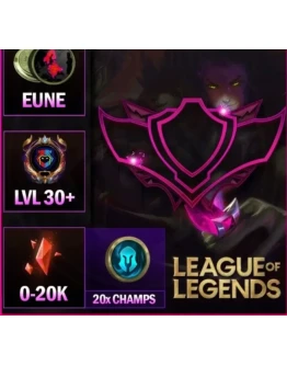 LOL 20 Champions Account LoL 30 LVL Unranked Smurf EUNE
