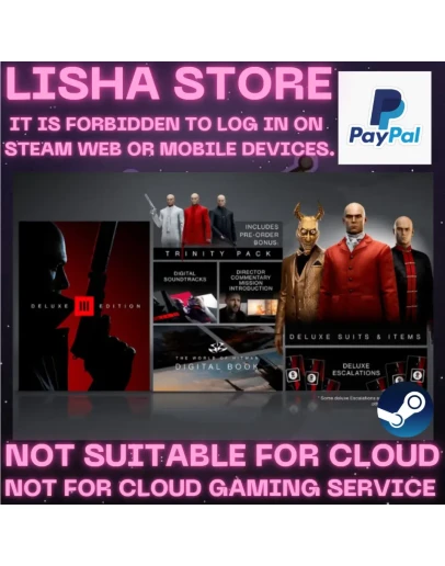 HITMAN 3 DELUXE + 7 DEADLY SINS PACK Стим на 90 дней