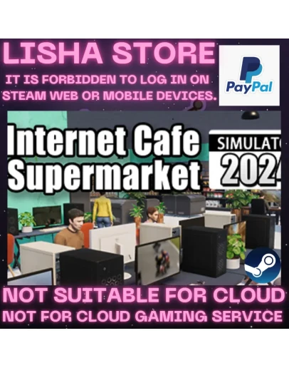 Internet Cafe Supermarket Simulator 2024 Steam 90 days