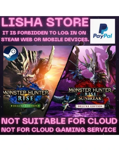 Monster Hunter Rise Deluxe+Sunbreak Стим на 90 дней