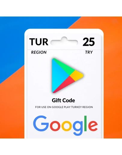 ТУРЦИЯGoogle Play 25 TLПодарочная карта Турция. Код ТУРЦИЯGoogle Play 25 TLПодарочная карта Турция. Код