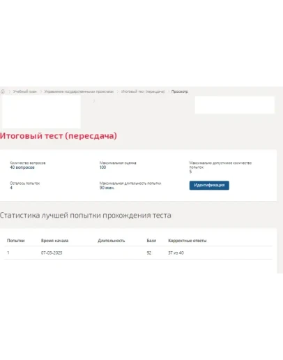 Управление государственными проектами.Тест Синергия/МТИ