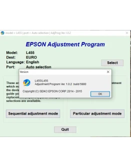 Сброс Epson L455 L456 Adjustment Program