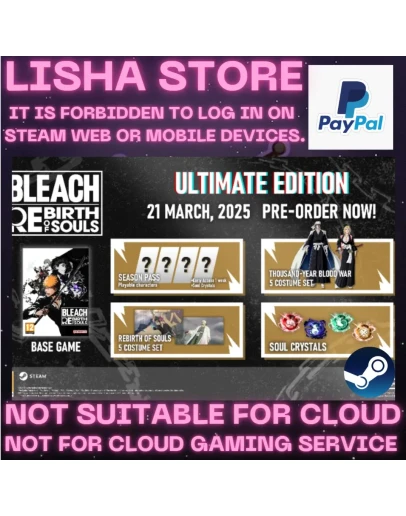 BLEACH Rebirth of Souls Ultimate+PREORDER BONUS 90 дней