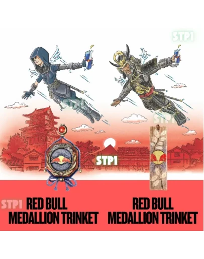Assassins Creed Shadows Медальон RED BULL+Плакетка